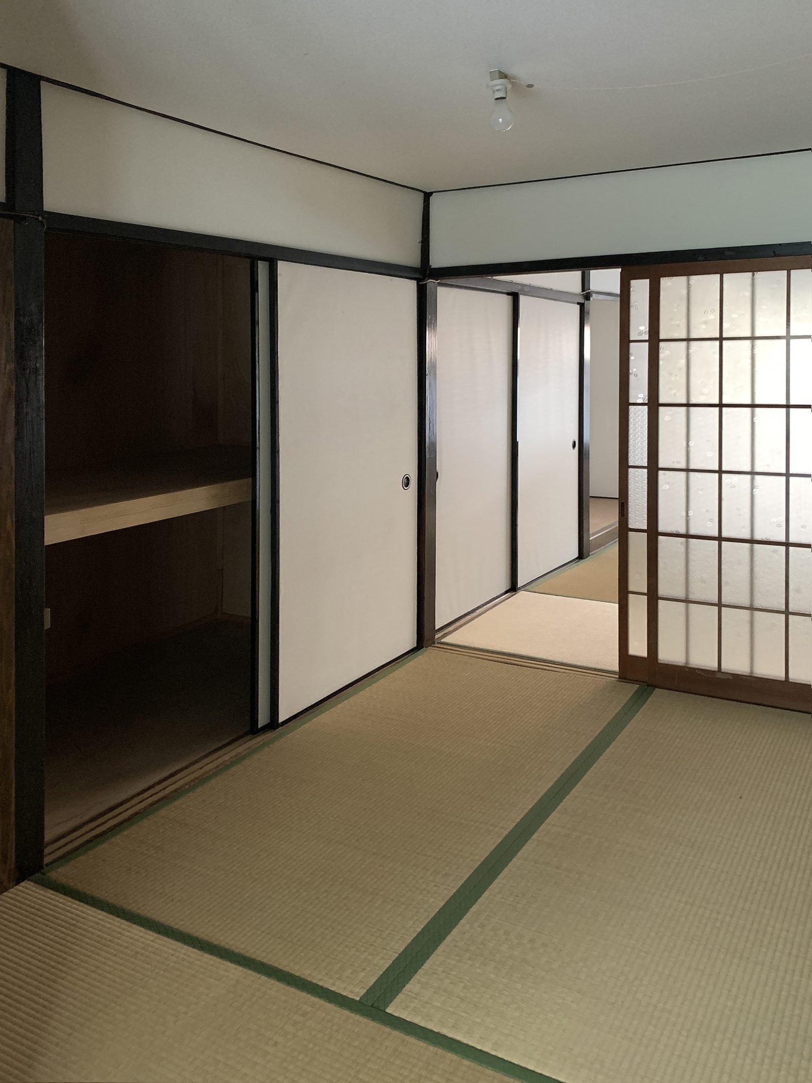 Original upstairs tatami room with fusuma closets
